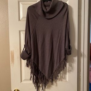 Asymmetric gray sweater